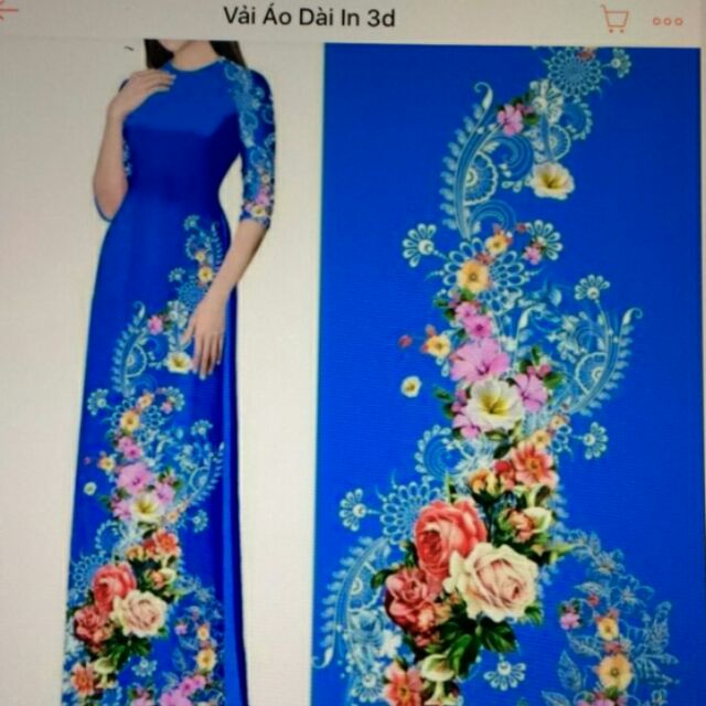 Vải áo dài in 3d