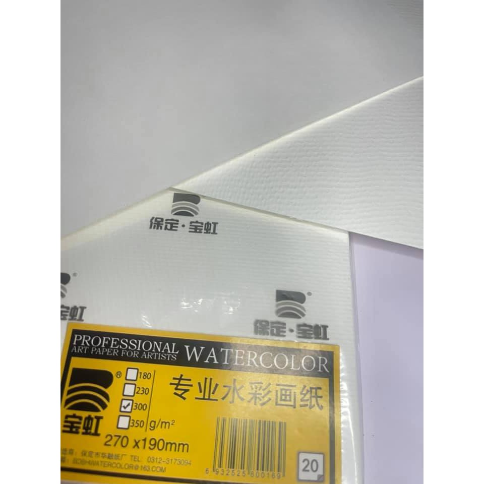 GIẤY VẼ MÀU NƯỚC BAOHONG 230/300GSM DÒNG THƯỜNG