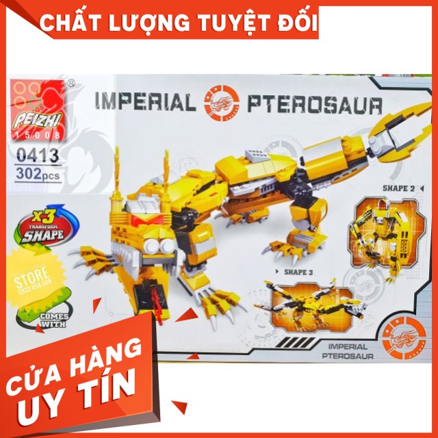 [HOT]Lego Feizhi 0413 Lắp Ráp Rồng Hoàng Gia - Imperial Pterosaur ( 302 Mảnh )-Hàng có sẵn