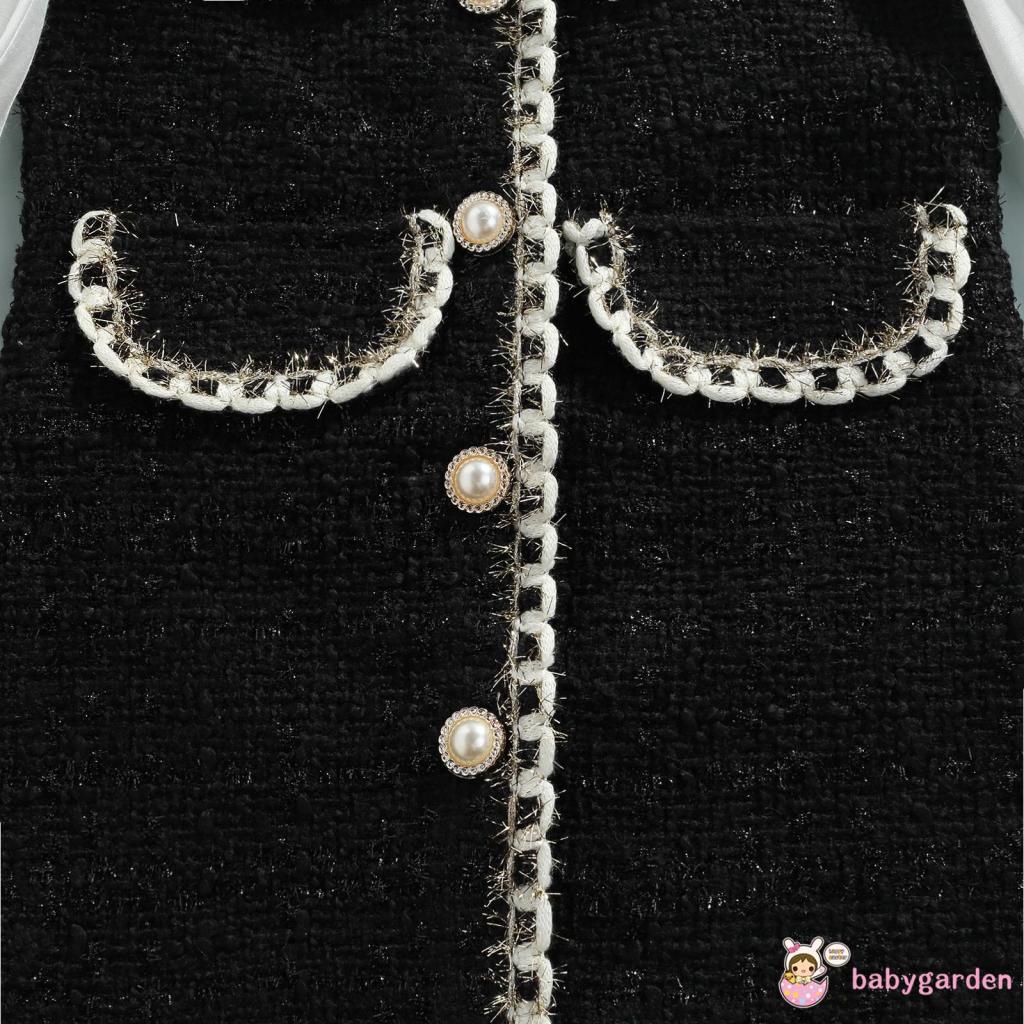 Đầm Công Chúa Một Mảnh Tay Dài Cổ Tròn Màu Khối Một Mảnh Đính Nơ Dành Cho Bé Gái 1-6 Tuổi