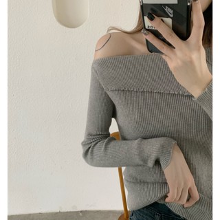 Áo Len Trễ Vai Vạt Chéo