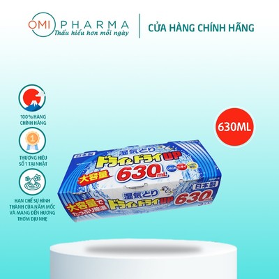 Hộp Hút Ẩm Ngăn Tủ Quần Áo, Phòng Ngủ Hakugen Earth (Dung Tích Lớn 630ml x 3 Hộp)
