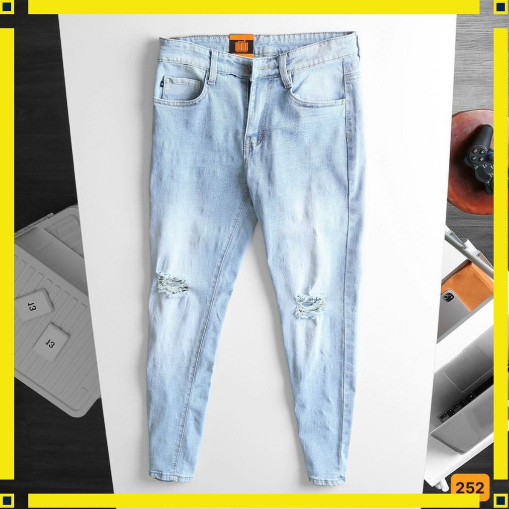 Quần Jean Nam Cao Cấp 🤜 FREESHIP 🤛 Quần Bò Nam Ống Côn Cao Cấp Form Chuẩn Co Giãn HG600