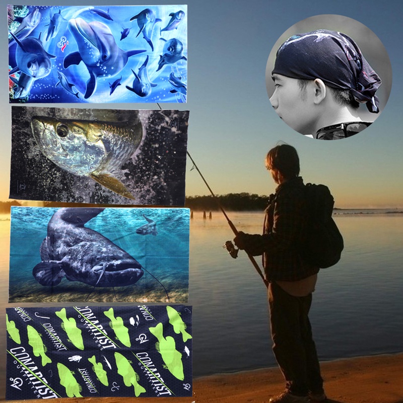 Khăn Bandana Chống Nắng Ma Thuật Không Đường May Cho Nam Nữ Câu Cá Ngoài Trời