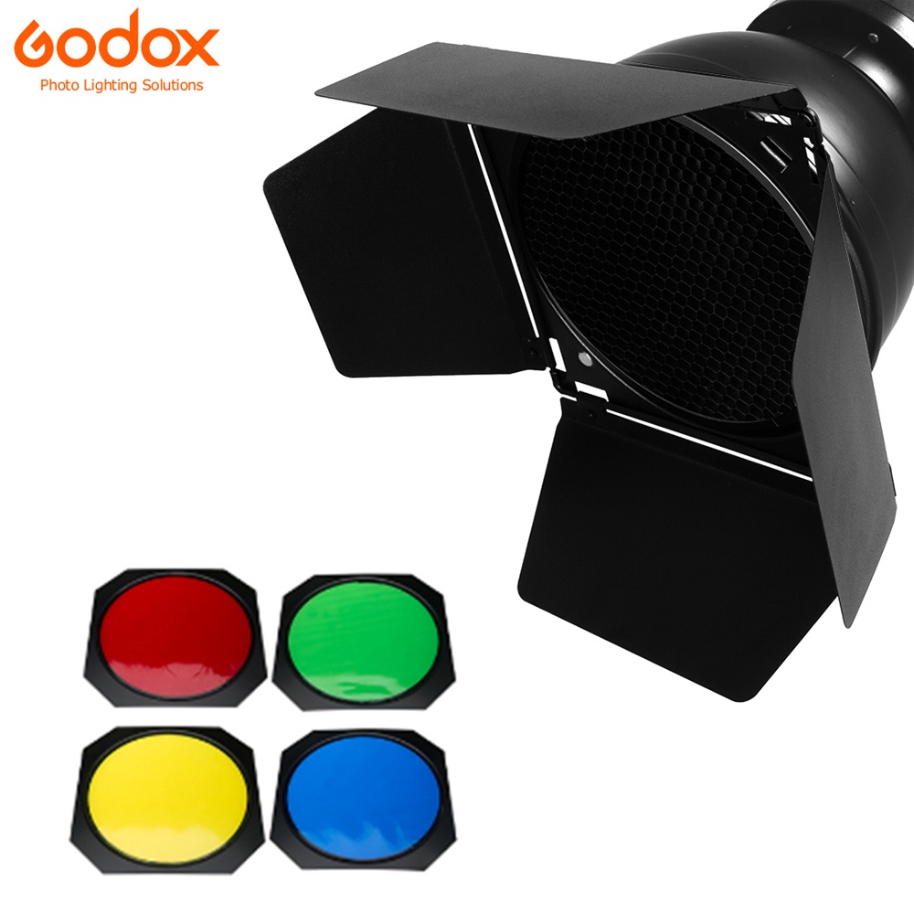 Thanh Lọc Phản Quang + Lưới Tổ Ong 4 Màu Godox BD-04 Barn