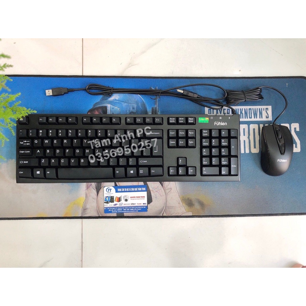Bộ Phím Chuột Fuhlen L411 or L500S + L102 có dây USB - Mới Chính Hãng Ninza Bảo Hành 24 Tháng