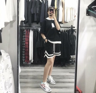 Quần short double line