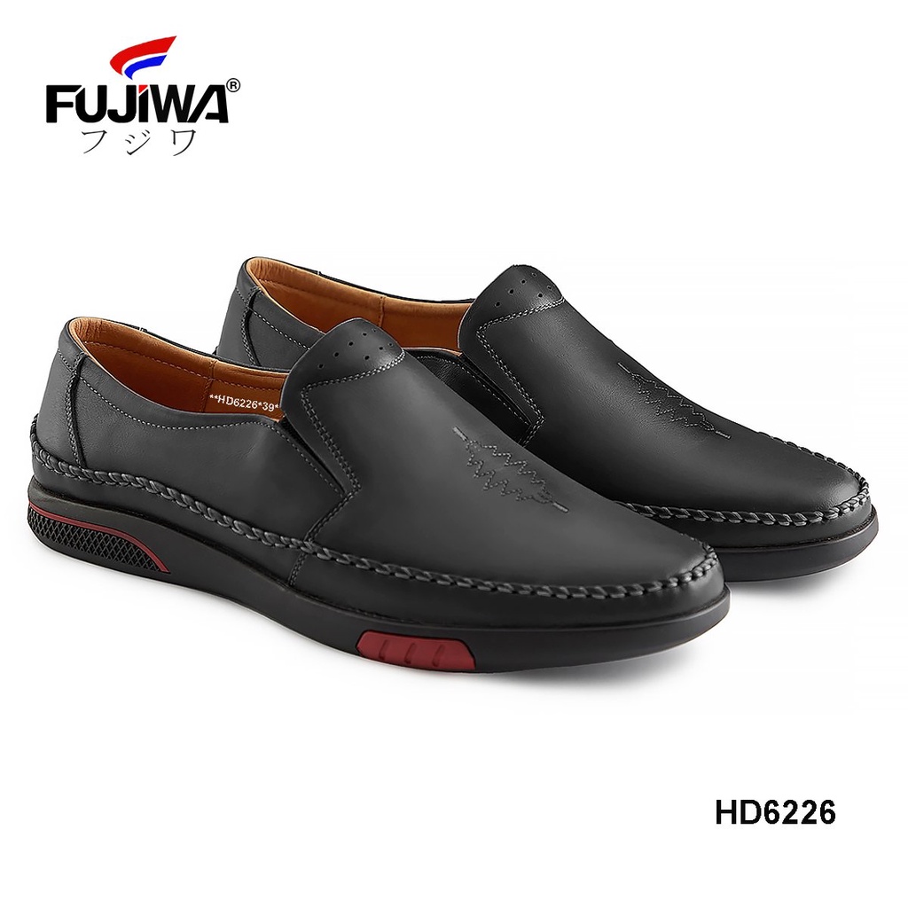 Giày Lười Nam Da Bò FUJIWA - HD6226. Da Bò Thật Cao Cấp, Đế Cao Su. Form Giày Chuẩn Size. Size:  38, 39, 40, 41, 42, 43