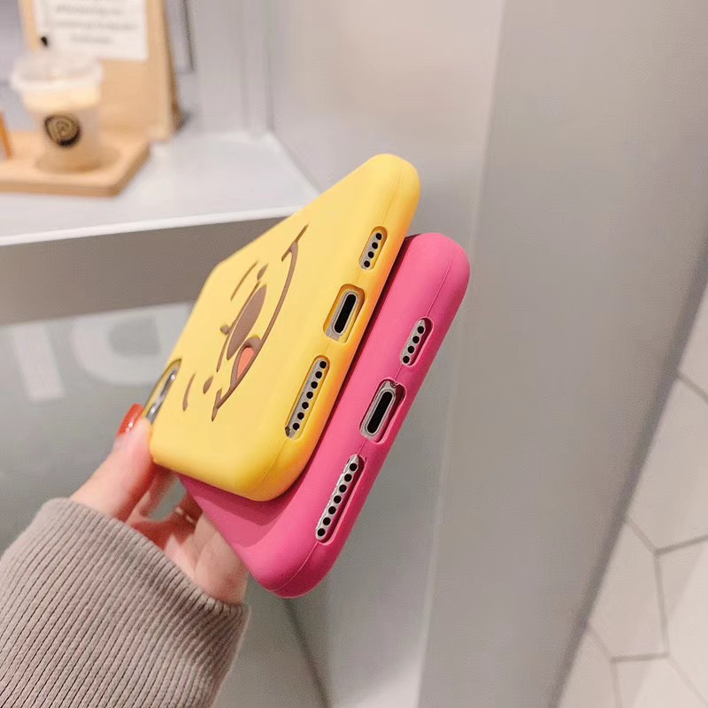 Hoạt Hình Ốp Điện Thoại Silicon Mềm Họa Tiết Gấu Đáng Yêu Cho Iphone 11 12 Pro MAX | BigBuy360 - bigbuy360.vn