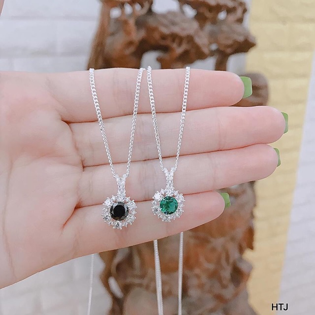 DÂY CHUYỀN BẠC MẶT ĐÁ SANG CHẢNH - TRANG SỨC BẠC
