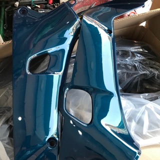 Cặp yếm xe wave nhỏ màu xanh nhớt hàng ABS