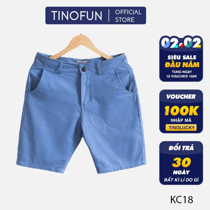 Quần Short Nam Kaki mềm mịn TINOFUN Quần đùi nam thể thao trẻ trung phong cách Hàn Quốc đẹp