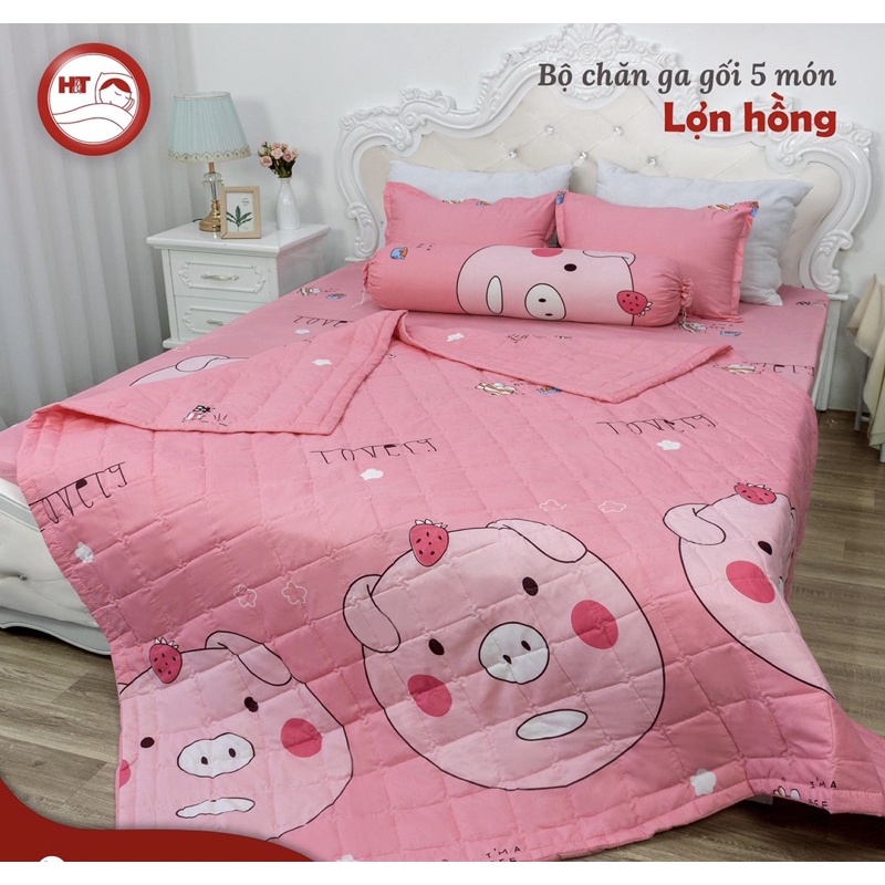 Bộ Chăn Hè Ga Giường 5 Món Cao Cấp Cottonpoly hàng loại 1 mẫu mã đa dạng (được chọn mẫu) | BigBuy360 - bigbuy360.vn