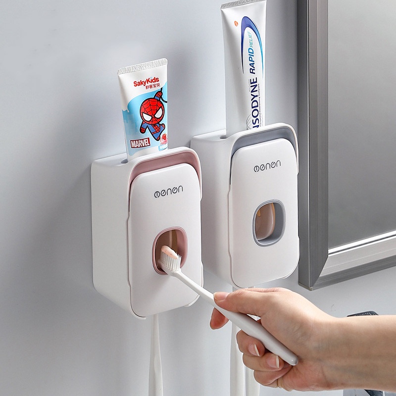 Nhả Kem Đánh Răng Tự Động Kèm Móc Treo Bàn Chải Tiện Lợi