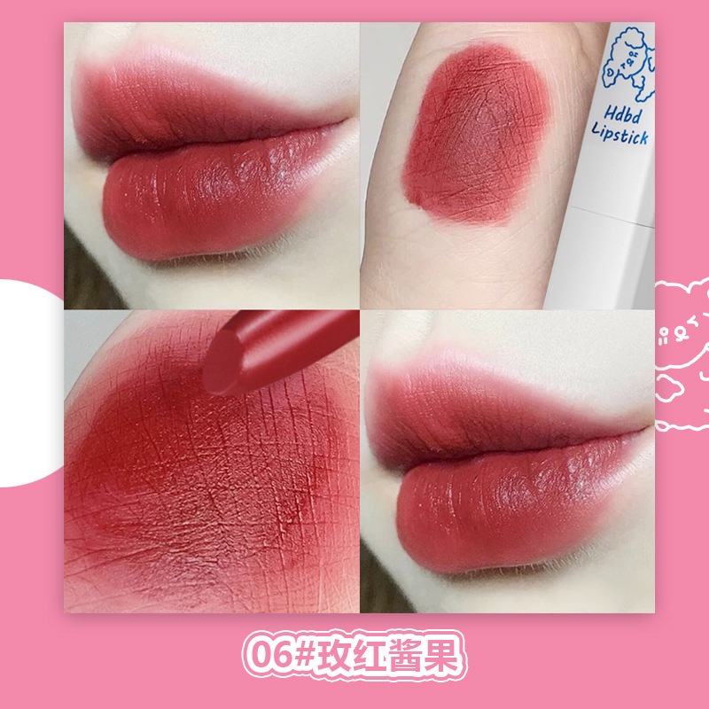 [Hàng mới về] Son lì HDBD lâu trôi không dễ phai màu thiết kế hình cún dễ thương