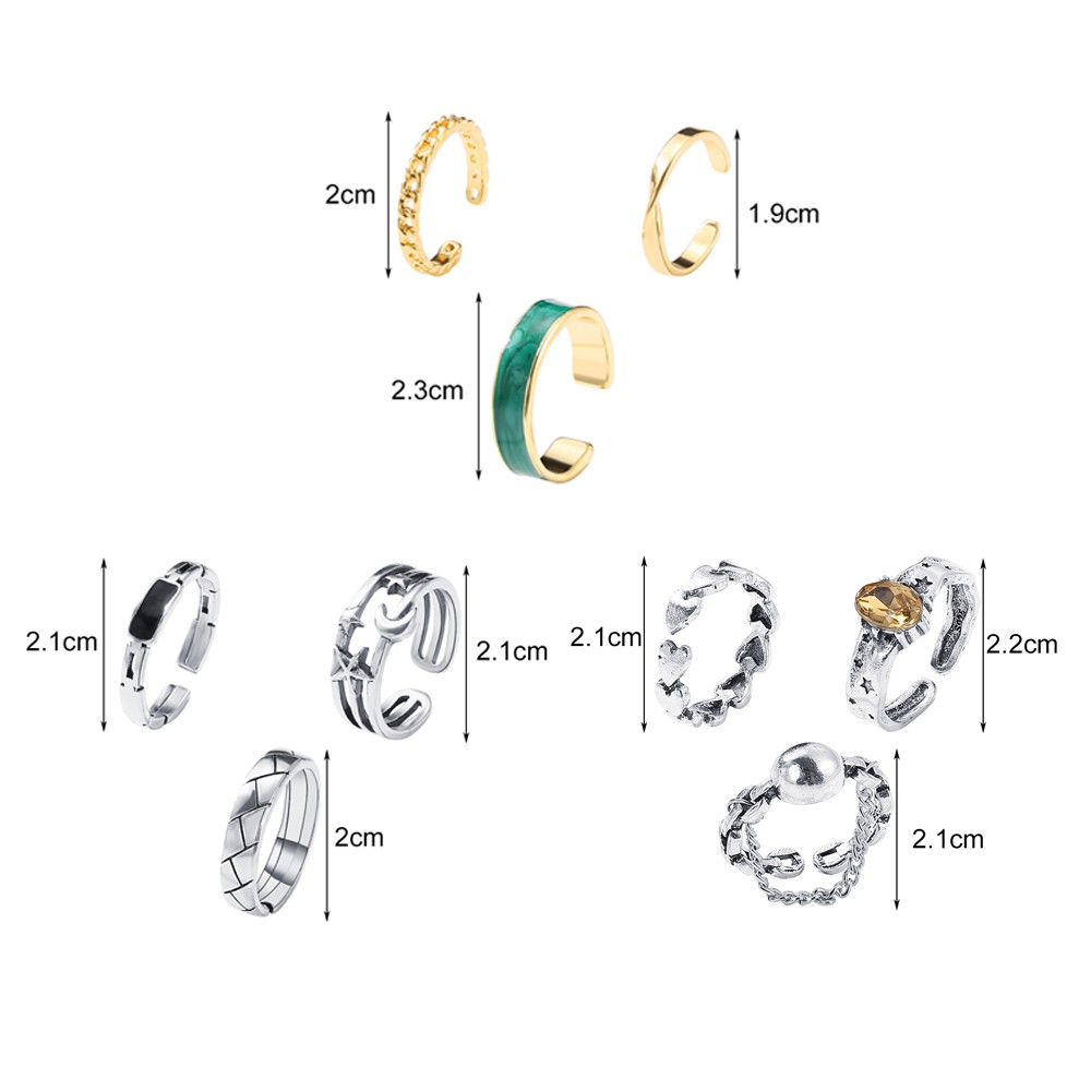 Set Nhẫn Đôi Thiết Kế Đơn Giản Phong Cách Hàn Quốc