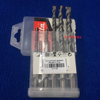 Bộ 5 mũi khoan bê tông đầu gài SDS Makita D-17784