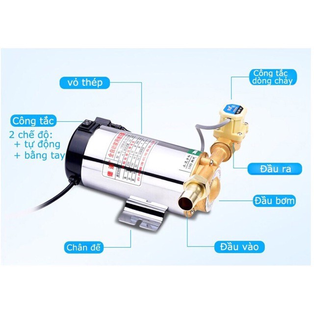 Máy bơm tăng áp sử dụng cho máy giặt và vòi sen, hàng chính hãng