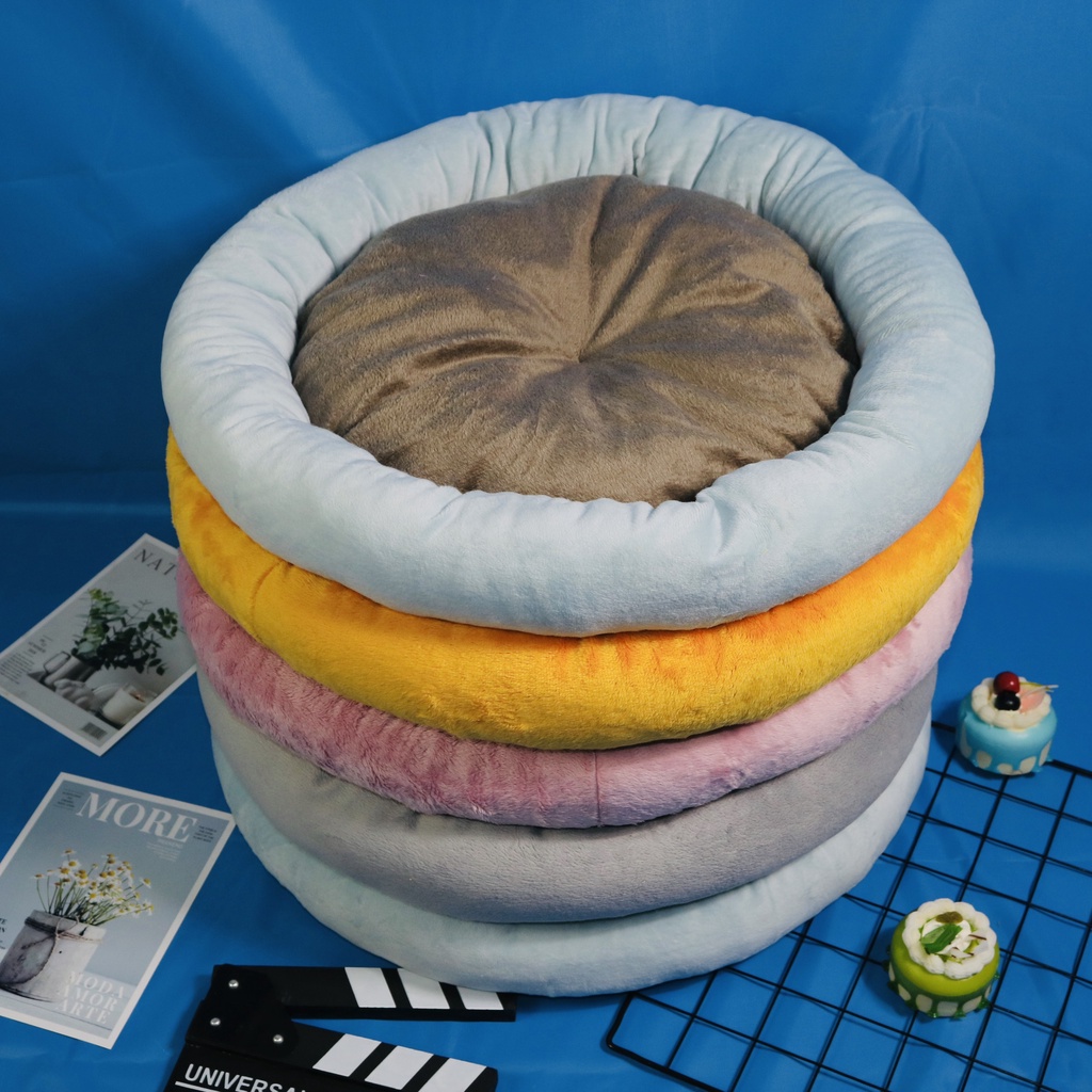 Nệm tròn màu sắc cho thú cưng chó mèo
