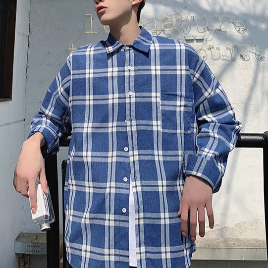 Áo sơ mi dài tay dáng rộng thời trang dành cho nam