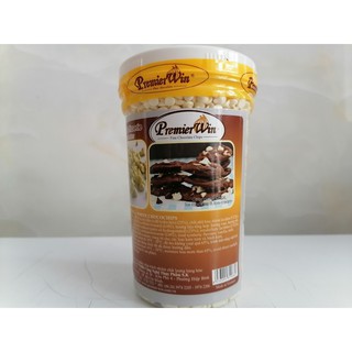[Hộp 500g – Trắng] Sô cô la hạt vị sữa [VN] PREMIER WIN White Milk Chocolate Chip (bph-hk)