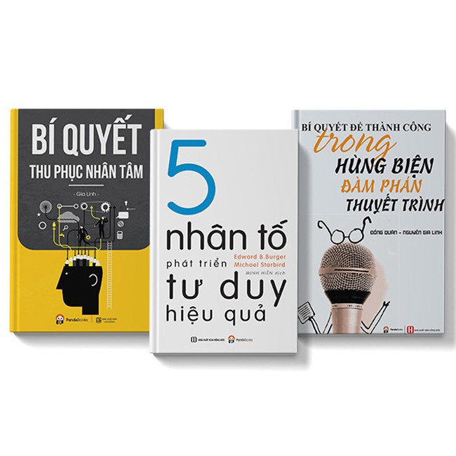 Sách - COMBO 3 cuốn Bí quyết thành công trong hùng biện + 5 nhân tố phát triển tư duy +  Bí quyết thu phục nhân tâm