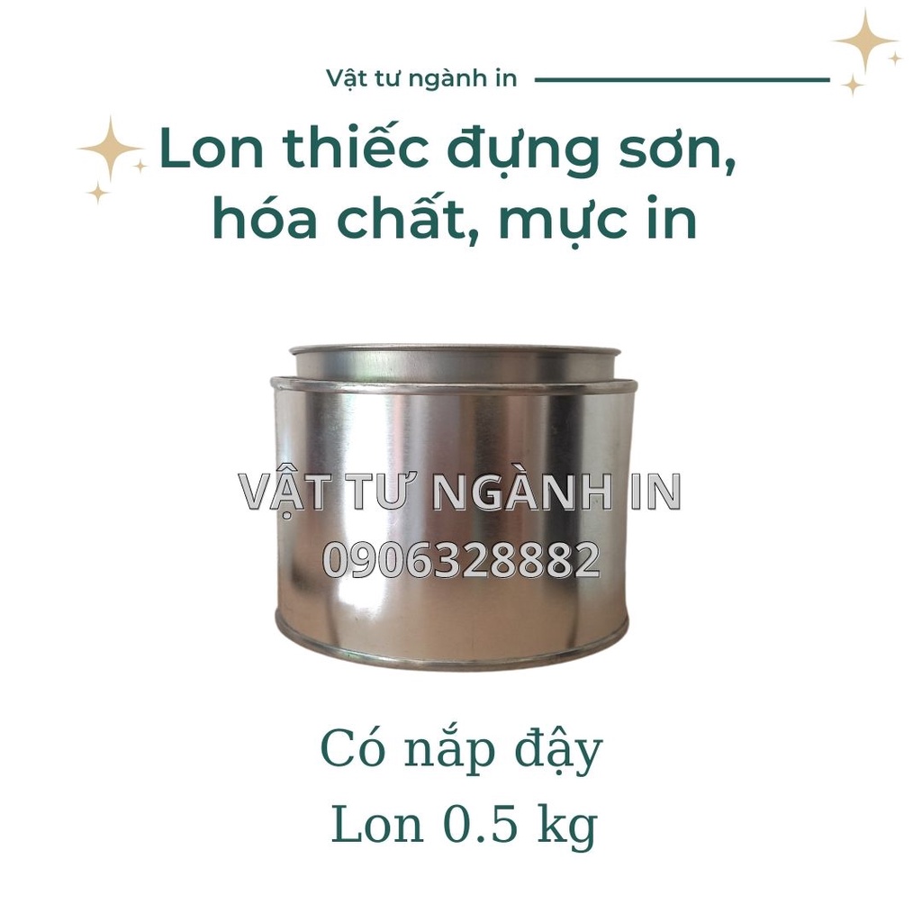 Lon thiếc dùng để đựng mực in, hóa chất, sơn, keo, tái chế DIY...