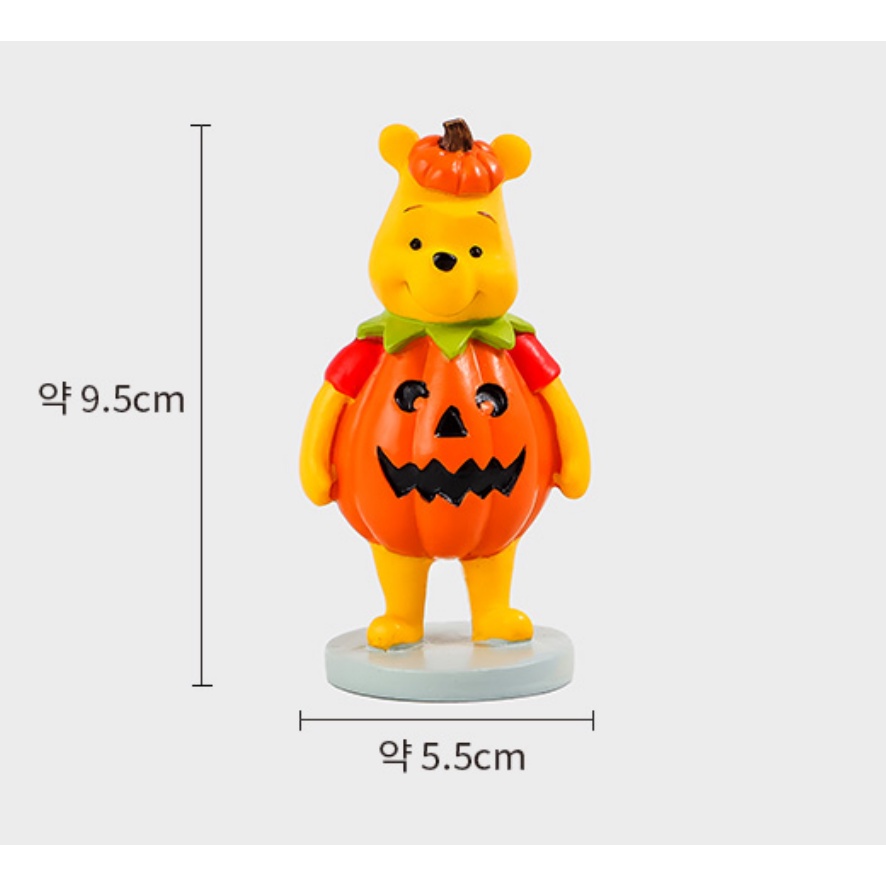 DAISO Bộ 4 Mô Hình Gấu Pooh Trang Trí Halloween