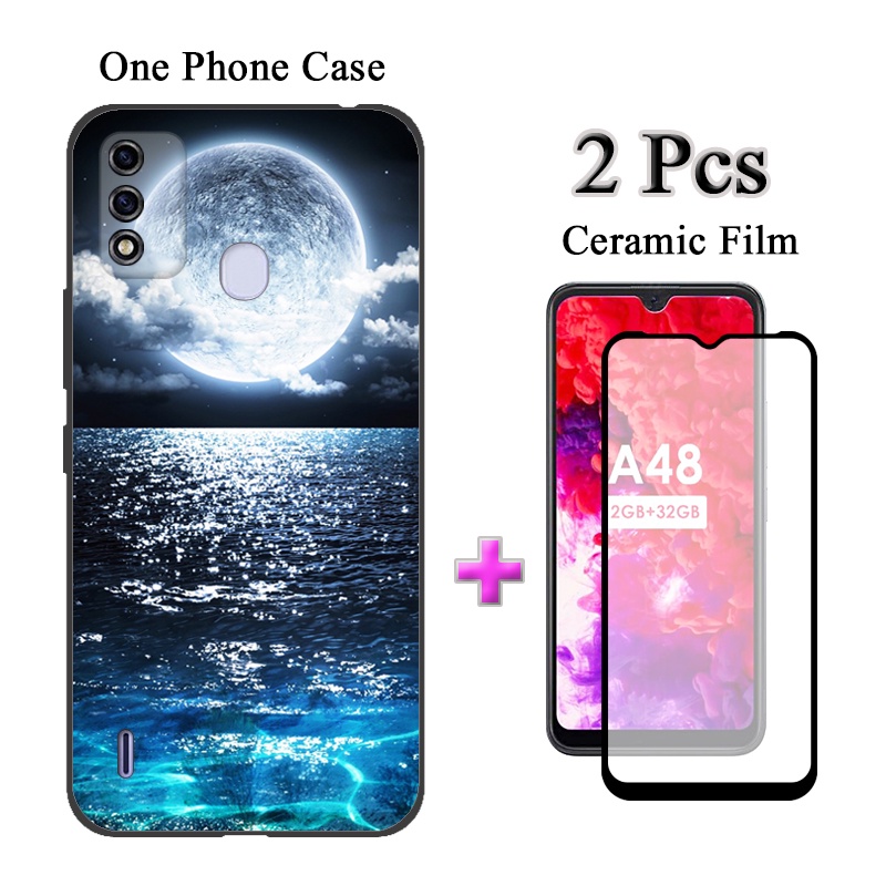 Ốp Lưng Nhựa Nhiệt Dẻo 2 Trong 1 Kèm Kính Cường Lực Cho ITEL A48
