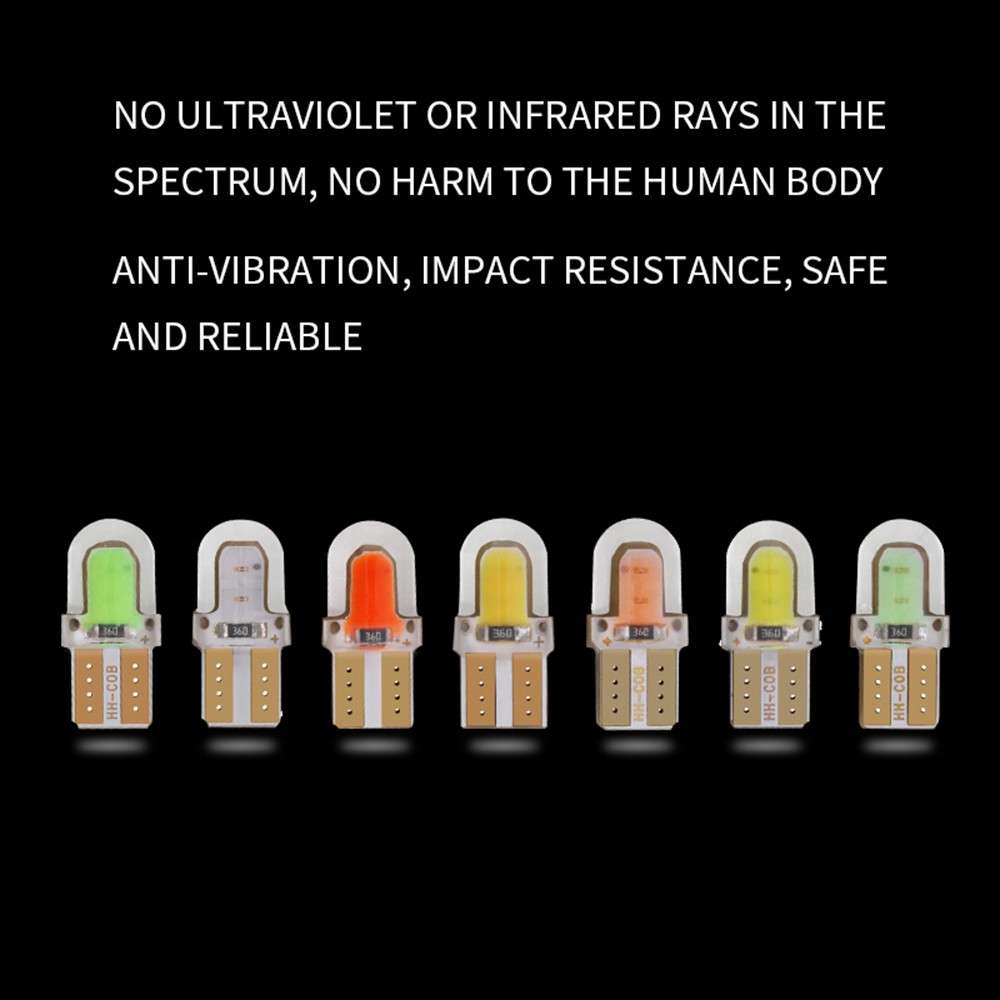 1X Silica Gel LED W5W T10 194 168 W5W COB Bóng đèn LED đỗ xe Nêm đèn chiếu sáng cấp phép