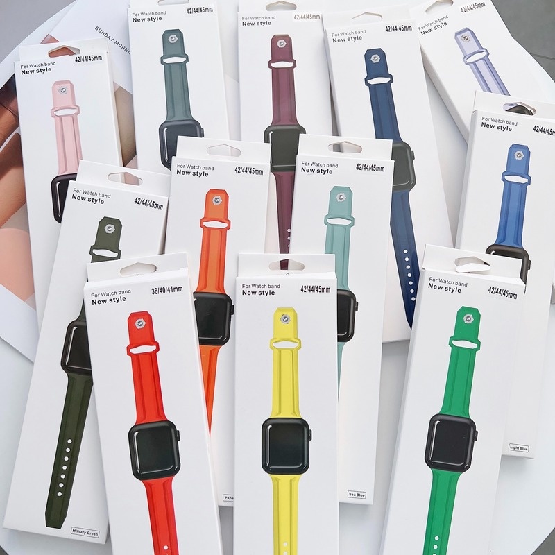 Dây Đeo Thay Thế Bằng Silicone Cho iWatch Series 7 6 SE 5 4 Ultra 8 49mm 44mm 40mm 45mm 41mm 42mm38mm