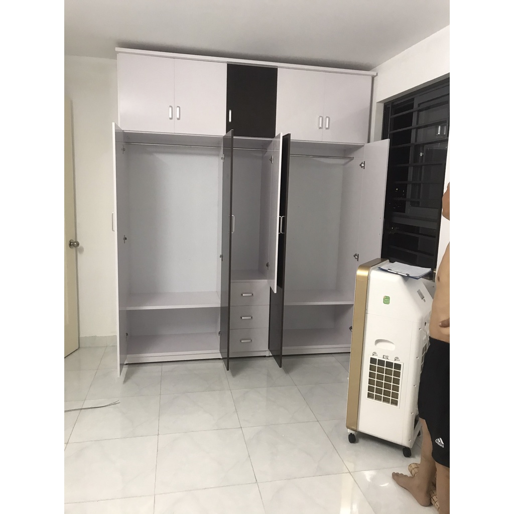 Tủ quần áo nhựa Đài Loan 5 cánh cao 2.45m – Nội thất Thành Công