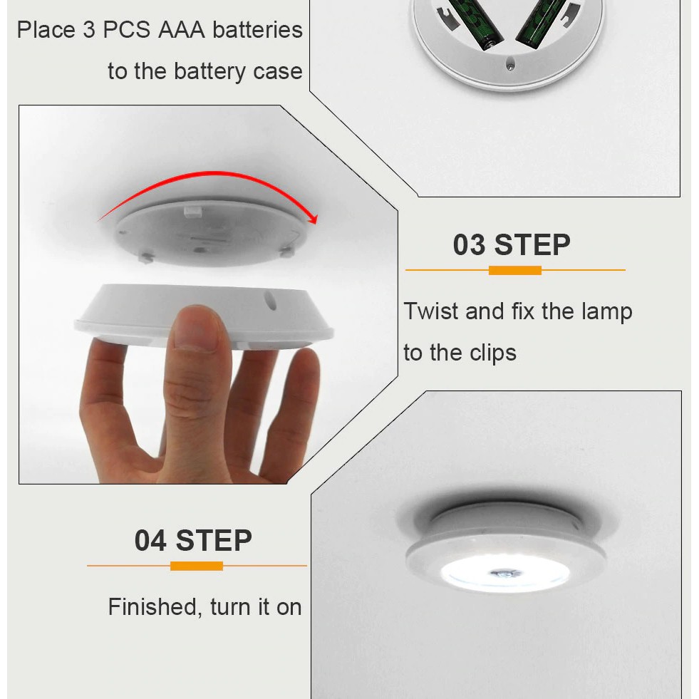 Combo bộ 15 đèn LED + 1 remote tiện dụng gắn Tủ quần áo + Tủ bếp + Tủ rượu ....