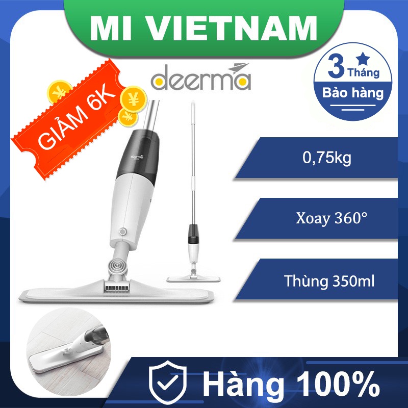 Cây Lau Nhà Phun Nước ​Deerma TB500 TB900 Xoay được 360 độ Water Spray Mop