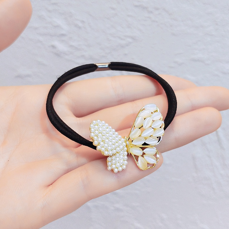 Dây Cột Tóc Cao Su Đính Nơ Ruy Băng Phong Cách Hàn Quốc Cho Nữ