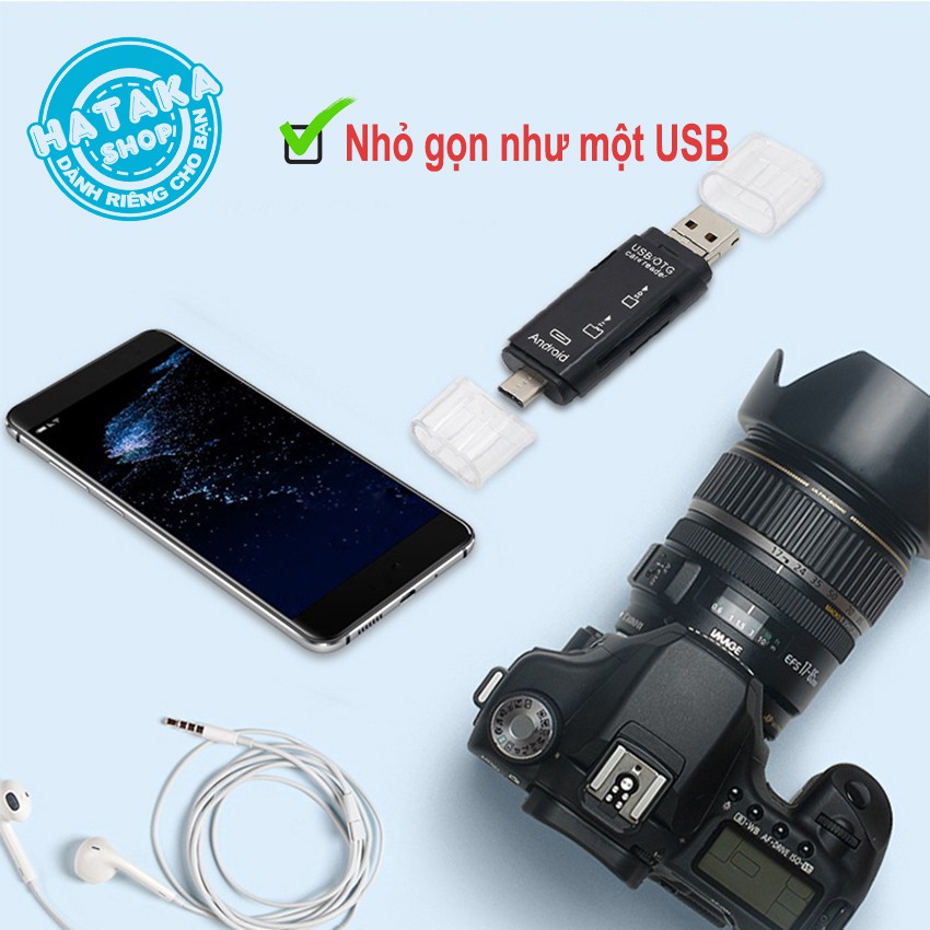 Đầu đọc thẻ nhớ đa năng, TYPE-C, micro USB, USB2.0 kết nối thẻ TF và SD