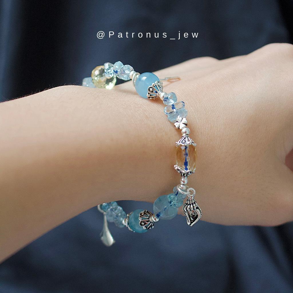 Vòng Tay Aquamarine Tiên Cá Charm Bạc 925 VTAC925 Patronus