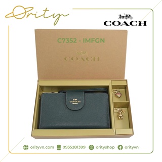 Túi xách / bóp / ví hàng hiệu coach - boxed tech wallet c7352