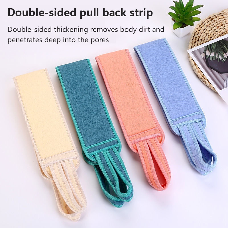Bộ dây bàn chải dài chà lưng và bông tắm xơ mướp cùng găng tay tắm 3 trong 1