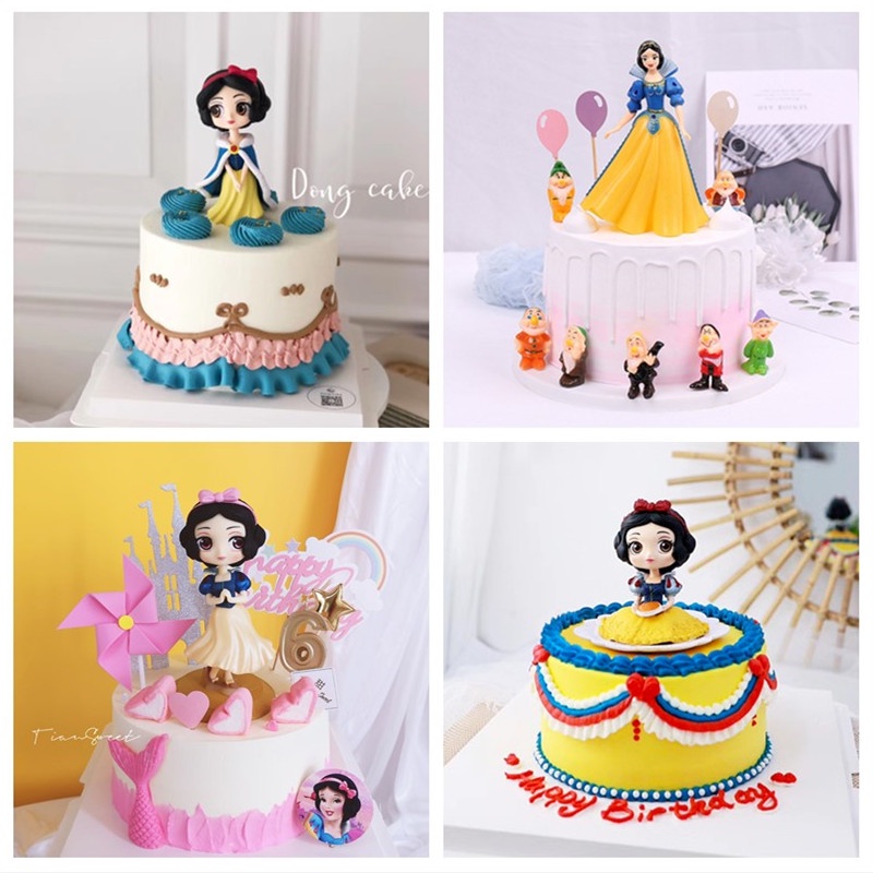 [Spot] Búp bê công chúa Disney đầu to trang trí bánh kem