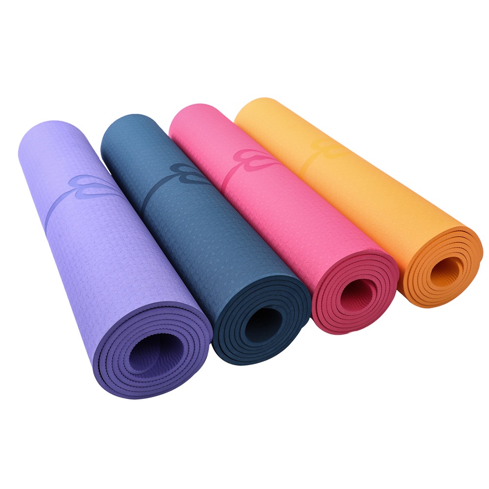 Thảm tập yoga định tuyến tpe 8mm, thảm tập gym cao su non tại nhà hangtienichthongminh