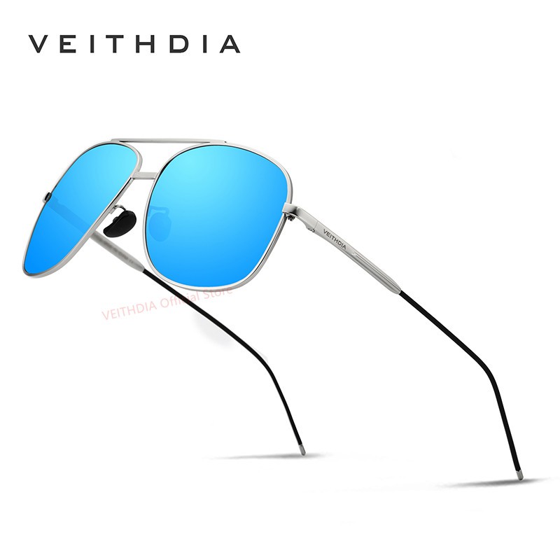 Kính mát phân cực VEITHDIA 2495 thiết kế gọng vuông cổ điển cho nam