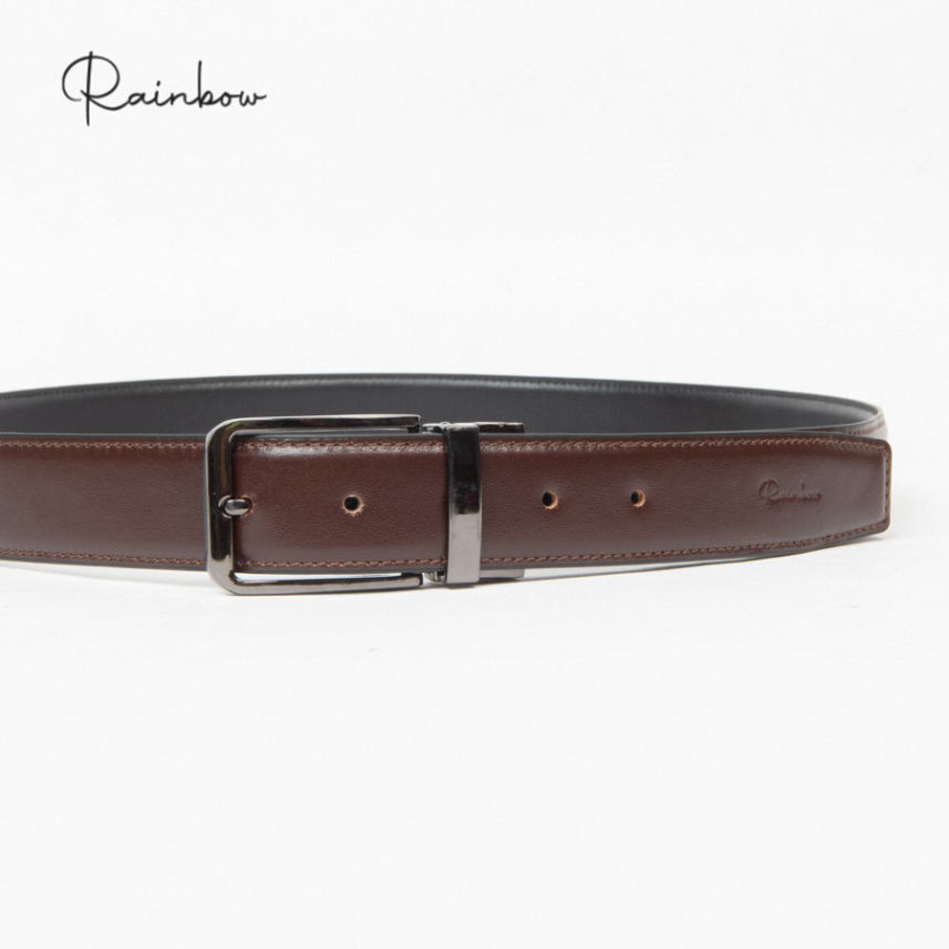 Thắt lưng nam da Nappa 3 lớp dùng lâu càng bóng đẹp, dây hai mặt thay đổi sang trọng BELT016|Chính hãng RAINBOW