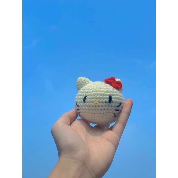 (Handmade Crochet) Móc khoá Kitty bằng len