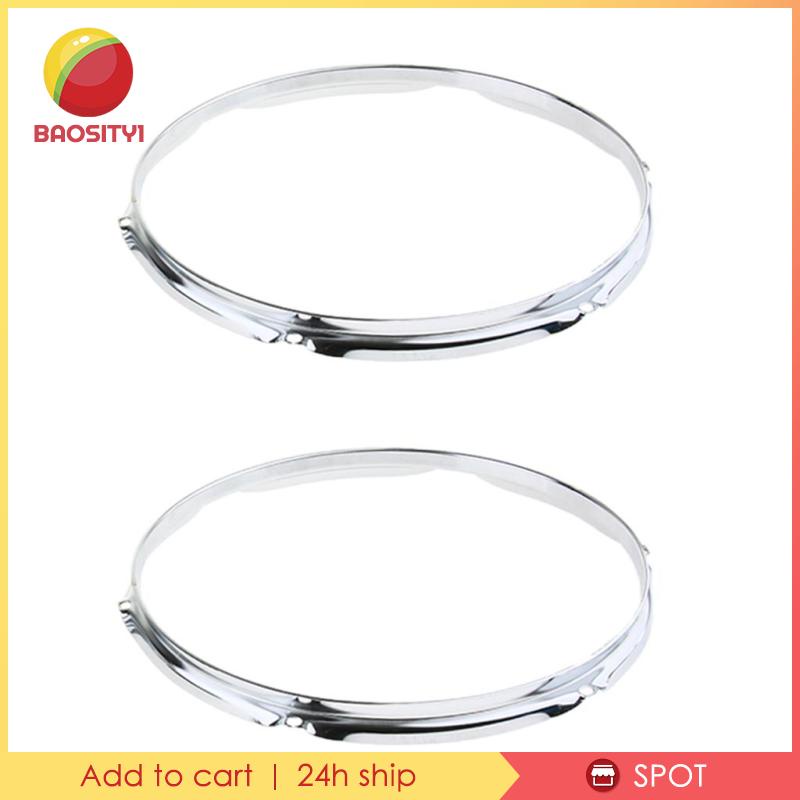 2 Pcs 10in Drum Hoop 6 Lug 1.5mm