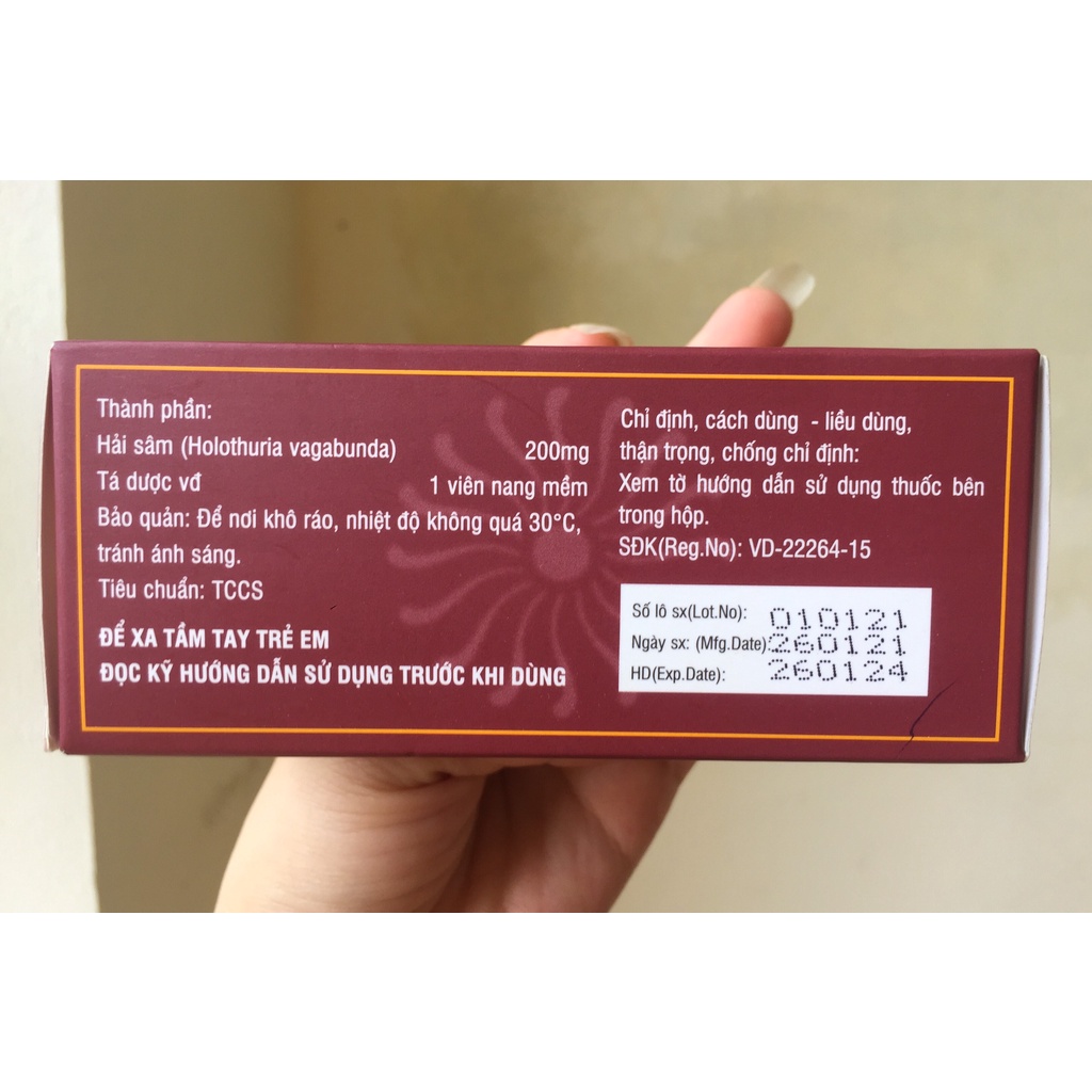 Viên nang mềm hải sâm HAISAMIN hỗ trợ bồi bổ cơ thể