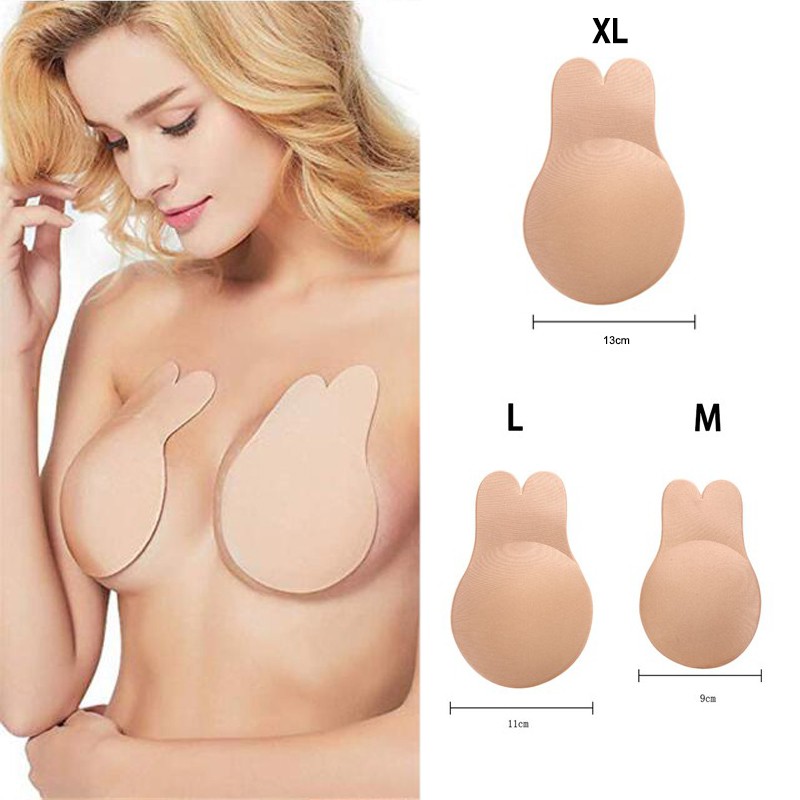 Cặp miếng dán nâng ngực FINETOO siêu dính silicone trong suốt tái sử dụng được tiện lợi