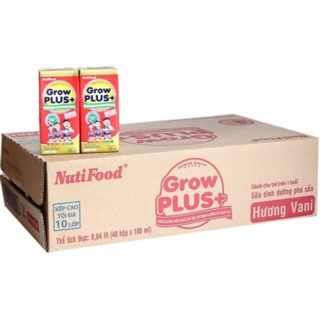 (NPP CẤP 1) SỮA BỘT PHA SẴN GROW PLUS ĐỎ 180ML NUTIFOOD (48 hộp)