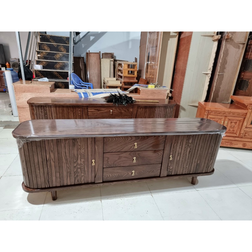 Kệ tivi nan gỗ sồi dài 2m, 2m2, 2m4, lưu ý đặt hàng qua zalo