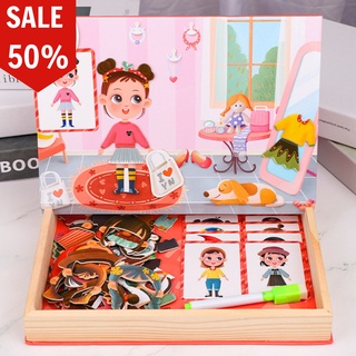 Đồ chơi ghép hình 3 chiều bé gái lên đồ đi chơi + bộ đồ chơi khủng long
